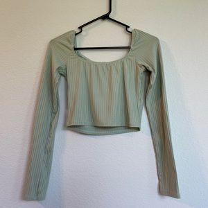 Nectar clothing long sleeve fitting crop top